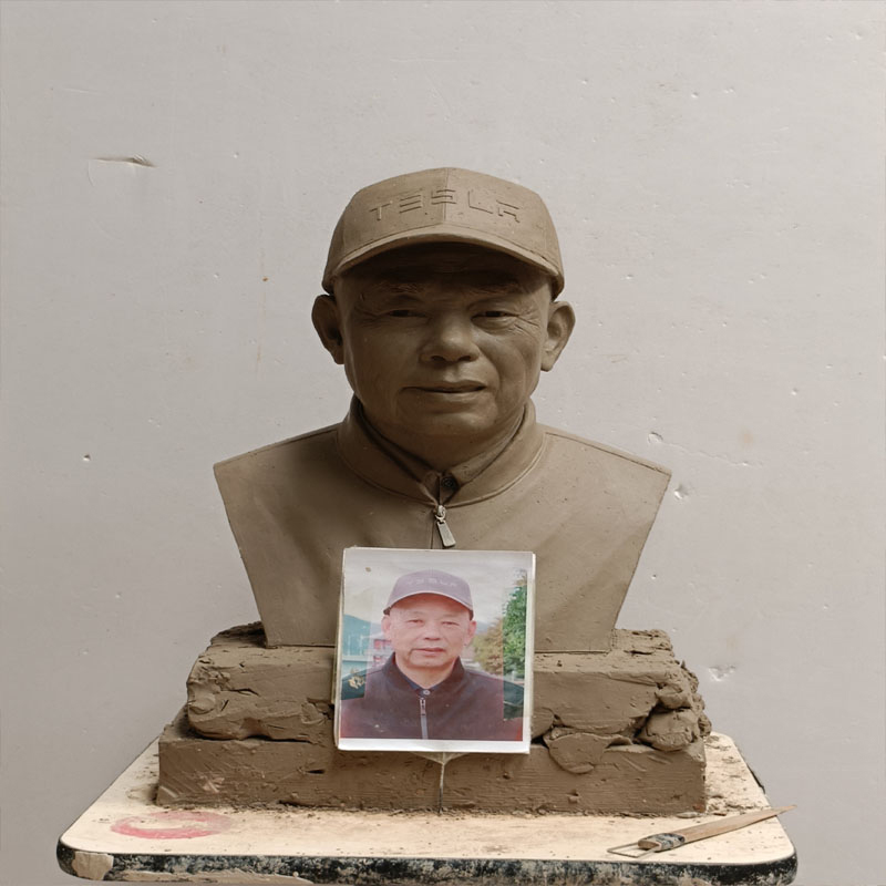 Egendefinert bronseportrettskulptur