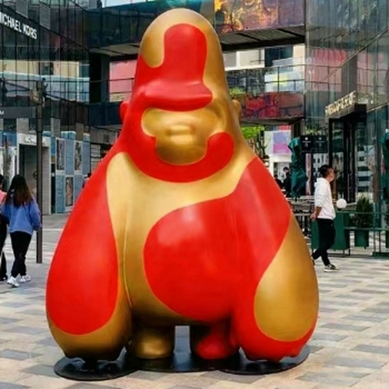 Cartoon Gorilla Skulptur i glassfiber