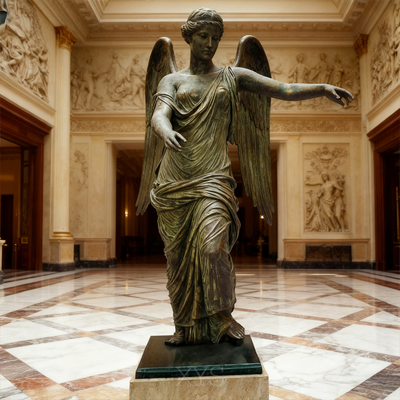 Bronse innendørs vinget Nike-gudinneskulptur
