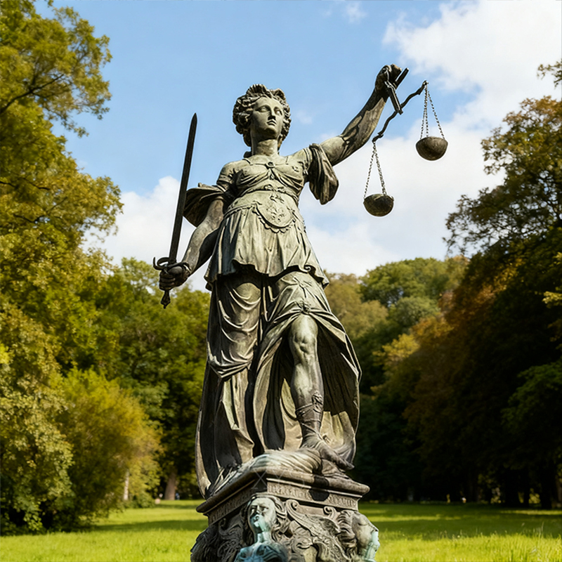 Bronse Libra Lady Justice Sculpture – Metallmodell