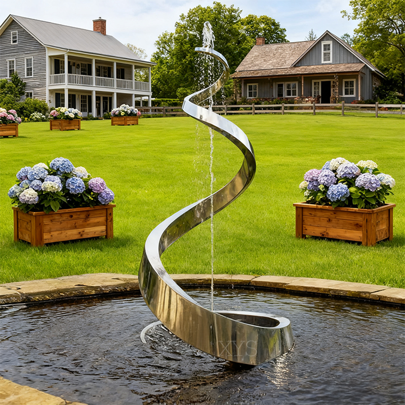 Dansende Spring Spiral Water Feature Skulptur