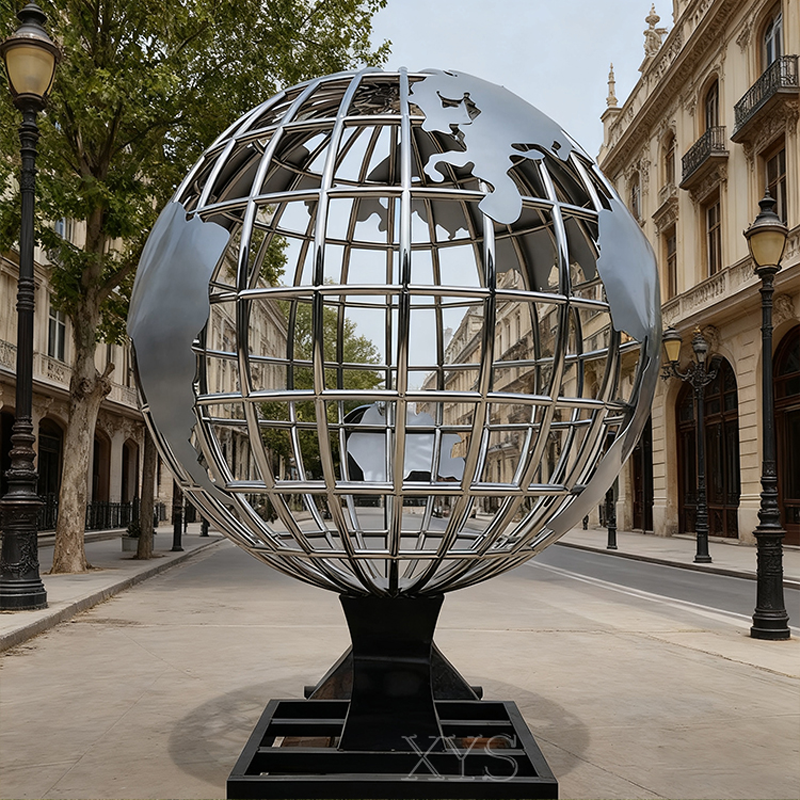 Global Meridian Openwork Globe Skulptur