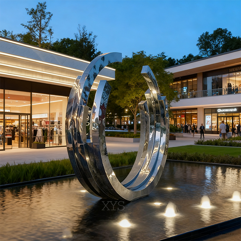 Ring of Reflections Speil Vann Feature Skulptur